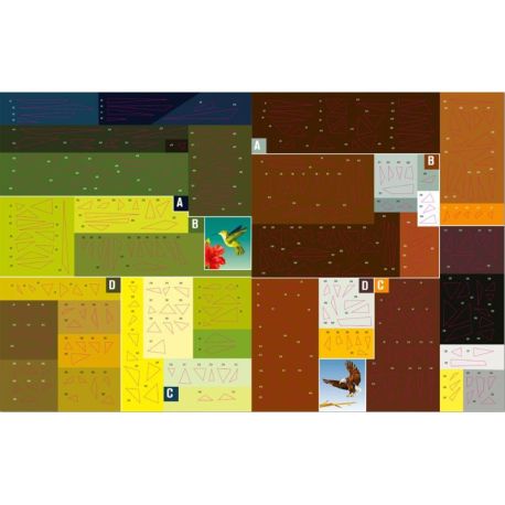 ANIMAUX SAUVAGES - STICKERS MOSAIQUE