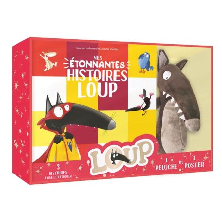 COFFRET MES ETONNANTES HISTOIRES DE LOUP AVEC PELUCHE